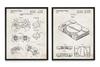 WUNDERKAMMER STUDIO PlayStation Controller and Console Patent Poster Prints - Video Game Wall Art - House Home Dcor - Kids Room Basement Decor - Set of 2-8 x 10 Framed Prints view 1