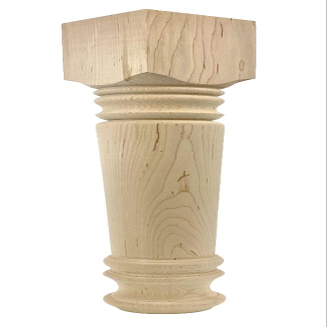 Highland Manor Wood Products Farmhouse Dining Table Leg - 29" Tall x 3 1/2" Wide - Unfinished Wooden Leg for Kitchen Dining Tables, Classic Home Decor, or Desks (Hard Maple) (1 Leg)