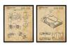 WUNDERKAMMER STUDIO PlayStation Controller and Console Patent Poster Prints - Video Game Wall Art - House Home Dcor - Kids Room Basement Decor - Set of 2-8 x 10 Framed Prints view 1