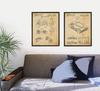 WUNDERKAMMER STUDIO PlayStation Controller and Console Patent Poster Prints - Video Game Wall Art - House Home Dcor - Kids Room Basement Decor - Set of 2-8 x 10 Framed Prints view 2