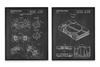 WUNDERKAMMER STUDIO PlayStation Controller and Console Patent Poster Prints - Video Game Wall Art - House Home Dcor - Kids Room Basement Decor - Set of 2-8 x 10 Framed Prints view 1