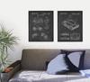 WUNDERKAMMER STUDIO PlayStation Controller and Console Patent Poster Prints - Video Game Wall Art - House Home Dcor - Kids Room Basement Decor - Set of 2-8 x 10 Framed Prints view 2