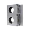RTR_SJHTRA 1 Pieces of Gate Lockbox Double Hole Weldable Steel 6 3/4" x 4 3/8" x 1 1/2" Unpainted view 1