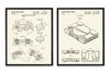 WUNDERKAMMER STUDIO PlayStation Controller and Console Patent Poster Prints - Video Game Wall Art - House Home Dcor - Kids Room Basement Decor - Set of 2-8 x 10 Framed Prints view 1