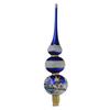 Blue Christmas Glass Christmas Tree Topper view 1