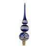 Blue Christmas Glass Christmas Tree Topper view 2
