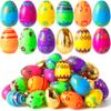 JOYIN 64 Pcs 3.15" Colorful Printed Eggs Include 8 Golden, Plastic Fillable Empty Eggs for Easter Hunt, Basket Stuffer Filler, Classroom Prize, Party Favors view 1