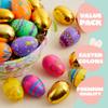 JOYIN 64 Pcs 3.15" Colorful Printed Eggs Include 8 Golden, Plastic Fillable Empty Eggs for Easter Hunt, Basket Stuffer Filler, Classroom Prize, Party Favors view 3