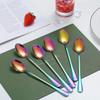 Rainbow Iced Tea Spoons, Kyraton Stainless Steel 7.5" Long Handle Mixing Spoon With Colorful Titanium Plating, Coffee Spoons, Stirring Bar Spoon, Cocktail Spoon, Latte Spoon Pack of 6 view 2