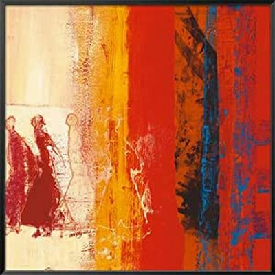 International Graphics Art Prints, 51 x 51 cm, Red