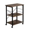 FRITHJILL Kitchen Rolling Microwave Cart on Wheels, 3-Tier Kitchen Utility Microwave Oven Stand Storage Cart Workstation Shelf view 1