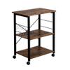 FRITHJILL Kitchen Rolling Microwave Cart on Wheels, 3-Tier Kitchen Utility Microwave Oven Stand Storage Cart Workstation Shelf view 3