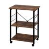 FRITHJILL Kitchen Rolling Microwave Cart on Wheels, 3-Tier Kitchen Utility Microwave Oven Stand Storage Cart Workstation Shelf view 4