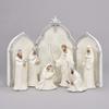 Roman 133013 Nativity Silver Dot White with Triptych Backdrop,11.25 inch view 1
