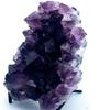 GYPSY PALACE Collection Brazilian Amethyst Crystal Cathedral Druze 1.6-2 lbs Geode Display Specimen with Black Wrought Iron Stand Healing Gemstone Wiccan Rock view 1