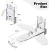 MYOYAY Wall Mounted Ironing Board 12 x 37 Inch Space-Saving 180 Swive Fold Away Ironing Board with Heat Resistant Cover for Home House Held Laundry with ManualWhite view 2