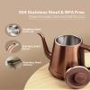 DmofwHi 1000W Gooseneck Electric Kettle (1.0L),100% Stainless Steel BPA Free Tea Kettle with Auto Shut - Off Protection, Pour Over Coffee Kettle -Copper view 3