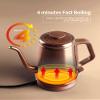 DmofwHi 1000W Gooseneck Electric Kettle (1.0L),100% Stainless Steel BPA Free Tea Kettle with Auto Shut - Off Protection, Pour Over Coffee Kettle -Copper view 4