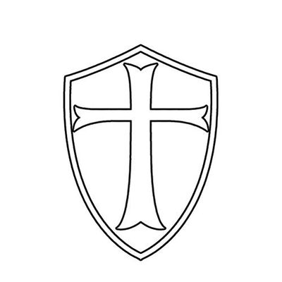 MAGNET Knight'S Templar Shield Knight Magnetic Vinyl Car Fridge Sticks to any Metal Surface 5"