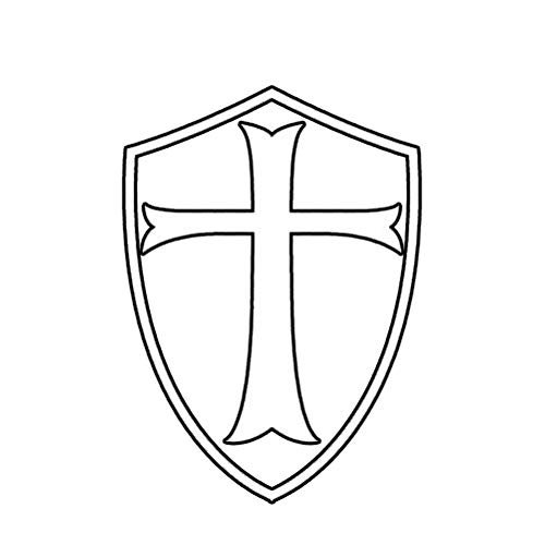MAGNET Knight'S Templar Shield Knight Magnetic Vinyl Car Fridge Sticks to any Metal Surface 5"