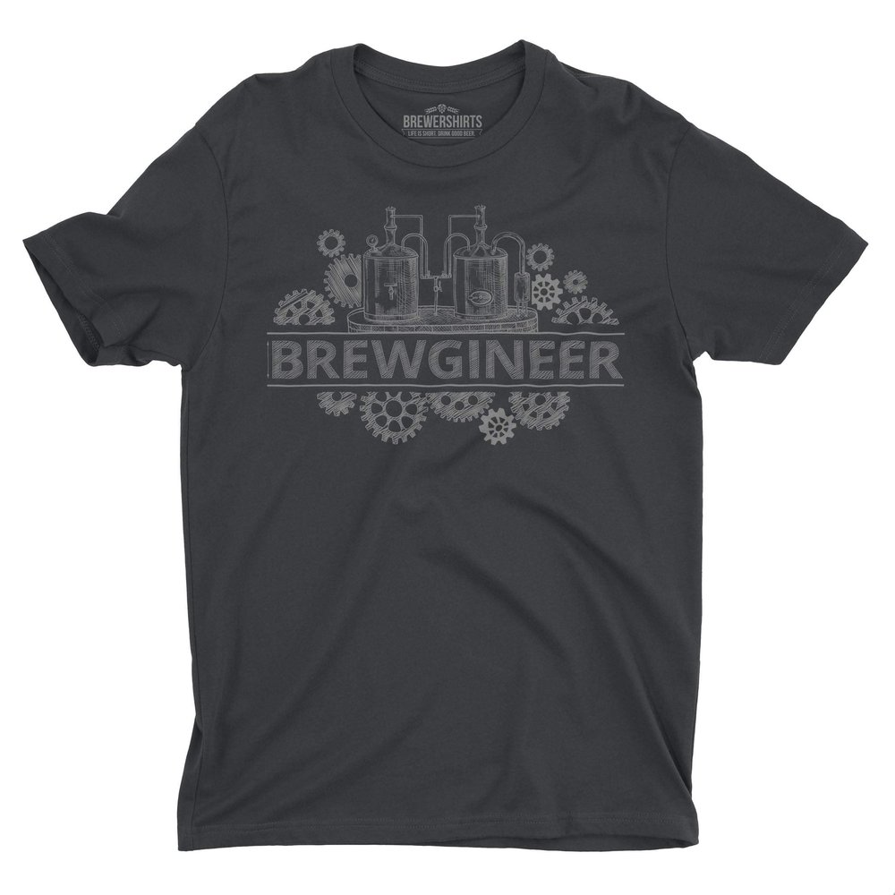 Brewgineer Craft Beer Brewer Graphic Tee T-Shirt Black