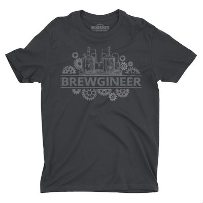 Brewgineer Craft Beer Brewer Graphic Tee T-Shirt Black