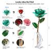 Sinvitron Gold Dipped Rose 24K Real Rose, Long Stem 24k Gold Plated Rose with Stand, Birthday Gift for Women,Gifts for Mom, Dipped Gold Rose for Anniversary, Mothers and Valentines Day (Light Blue) view 3