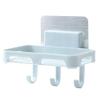 Bathroom Shelves WFF Wall-Mounted Soap Box, Sucker Soap Holder, Punch-Free Soap Box Drain Soap Toilet Soap Holder, with Hook-(4 Sets) (Color : C) view 1