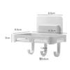 Bathroom Shelves WFF Wall-Mounted Soap Box, Sucker Soap Holder, Punch-Free Soap Box Drain Soap Toilet Soap Holder, with Hook-(4 Sets) (Color : C) view 2