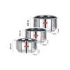 Sumeet Stainless Steel Tope/patila/cookware, 370, 550, 800ml, 3 Piece (Steel) view 4