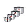 Sumeet Stainless Steel Tope/patila/cookware, 370, 550, 800, 1100ml, 4 Piece (Steel) view 1
