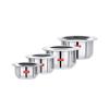 Sumeet Stainless Steel Friendly Tope/patila/cookware With Lids, 370ML, 550ML, 800ML, 1100ML, 4 Piece (Steel) view 1