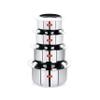 Sumeet Stainless Steel Friendly Tope/patila/cookware With Lids, 370ML, 550ML, 800ML, 1100ML, 4 Piece (Steel) view 2
