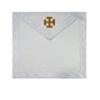 31st Degree with Gold Cross Scottish Rite Masonic Apron - [White] view 1