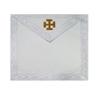 31st Degree with Gold Cross Scottish Rite Masonic Apron - [White] view 2