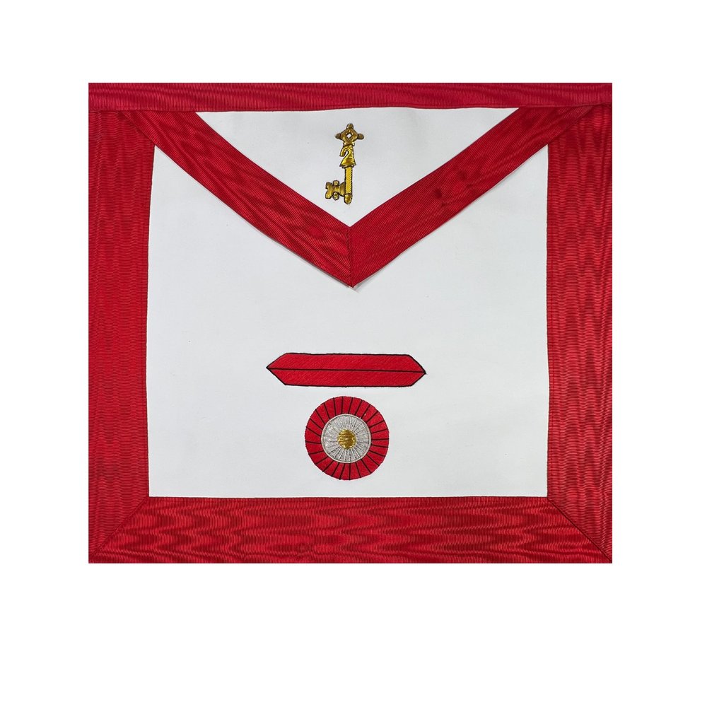 7th Degree Scottish Rite Masonic Apron - [Red & White]