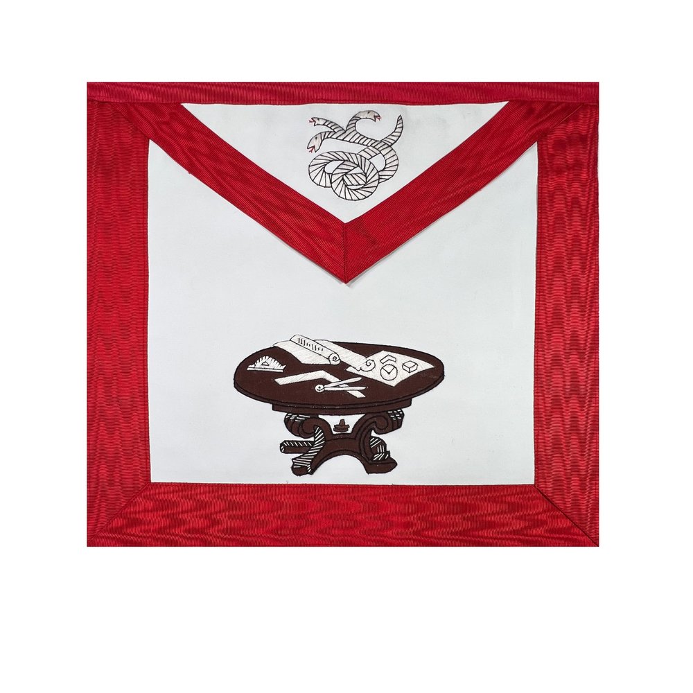 22nd Degree Scottish Rite Masonic Apron - [Red & White]
