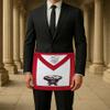 22nd Degree Scottish Rite Masonic Apron - [Red & White] view 3