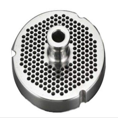 #52 Meat Grinder Plates with Hubs - Cozzini Cutlery Imports - Choose Your Size (5/32 in. - 4mm - Fine Burger Grind)
