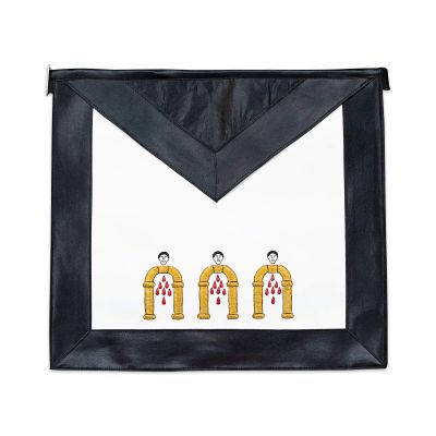 10th Degree Scottish Rite Masonic Apron - [Black & White]