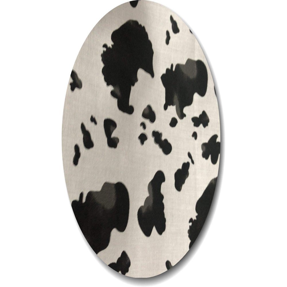 Cow Print Poly Cotton Fabric 65% Cotton & 35% Polyester | 60 Inches Wide Fabric | Perfect for Wedding Decorations, Tablecloth, Runners and Curtain Panels (Black, 5 Yards)