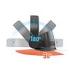 Bladeless Fan, 180 Adjustable, 90 Rotation, Ultra-Quiet Leafless Oscillating Fan, with Remote Control/Timer, Black/Grey, 26W view 4