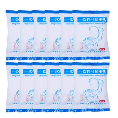 50pcs Disposable Toilet Seat Cover Non-Woven Thick Toilet Cushion for Travel Hotel Office Use Portable Individual Packaging White