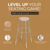 OEF Furnishings OEF6230H/2 Premium Commercial-Grade All-Purpose Round Stool (Height-Adjustable, 3038 inch Range, Gray Frame, Masonite Wood Seat, 2-Pack) view 4
