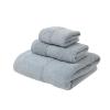 Elonglin 3 Piece Towel Set, 1 Bath Towel & 2 Hand Towels, Cotton Highly Absorbent Towels for Bathroom, Shower Towel (Grey) view 1