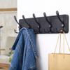 SKOLOO Coat Rack Wall Mounted - Pack of 2, Wooden, Heavy Duty, Rustic Coat Hooks for Wall, 16'' Hole to Hole, Wall Coat Rack with 5 Triple Hooks for Hanging Clothes, Jacket, Hat(Black) view 2