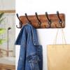 SKOLOO Rustic Wall Mounted Coat Rack: 16" Hole to Hole, Pine Real Wood Plank Wall Coat Rack with 5 Triple Hooks, Farmhouse Coat Hanger Wall Mount for Hanging Backpack Jacket Coat Hat,Pack of 2 view 2