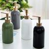 400ML Soap Dispenser Multicolor Ceramic Emulsion Dispensing Bottle Hotel Club Bathroom Hand Shower Gel Shampoo Lotion Bottle (Color : Green, Size : 400ml) view 3