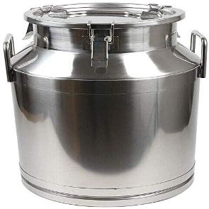 40L/10.5Gal Milk Cans-Stainless Steel Milk Transport Barrels Pail Milk Bucket Jug Oil Barrel Wine Barrel Canister Silicone Seal Barrels