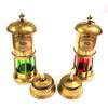 7" Nautical Antique Brown Brass Red/Green Minor Oil Lamp Ship Boat Lantern Home Decorative Set of 2 view 2
